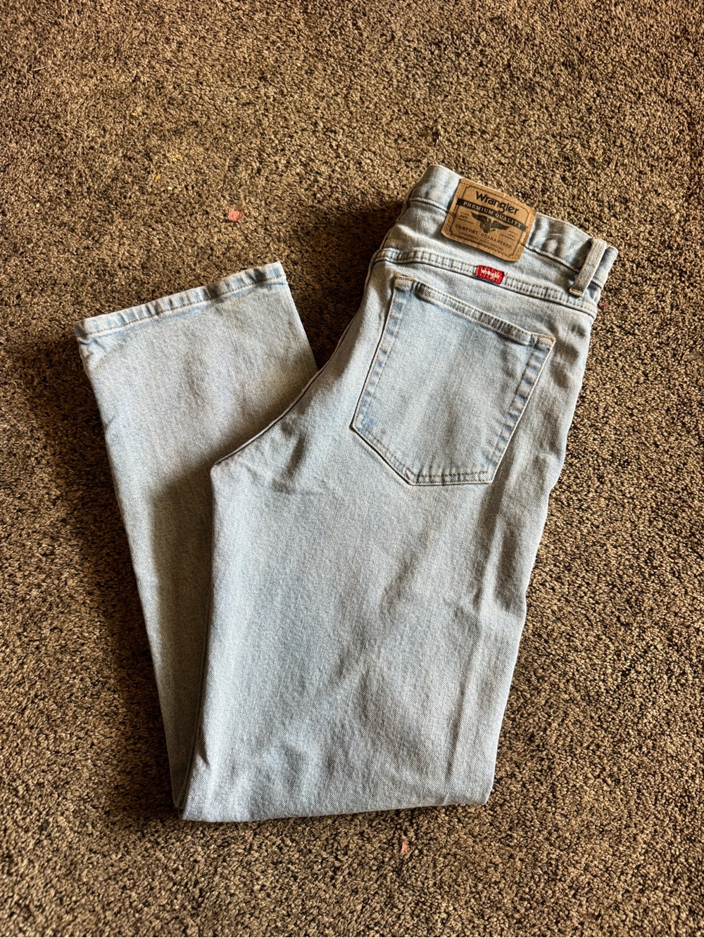 Wrangler Light Blue Mens Straight Jeans 33x30
